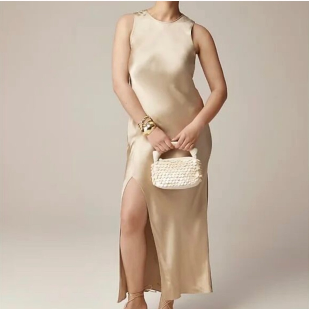 J. Crew Champagne Slip Dress SZ8 NWT